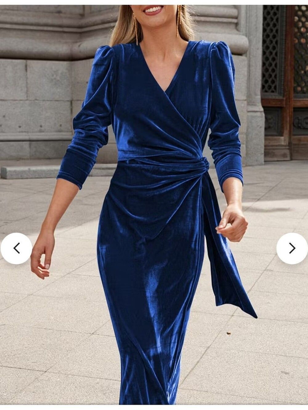 Eloquii Royal Blue Velvet Midi Dress